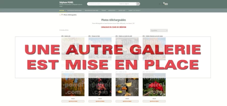 Clip vidéo de promotion d'une nouvelle galerie de photos